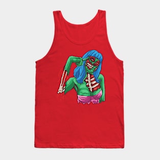 scary zombie smiling Tank Top